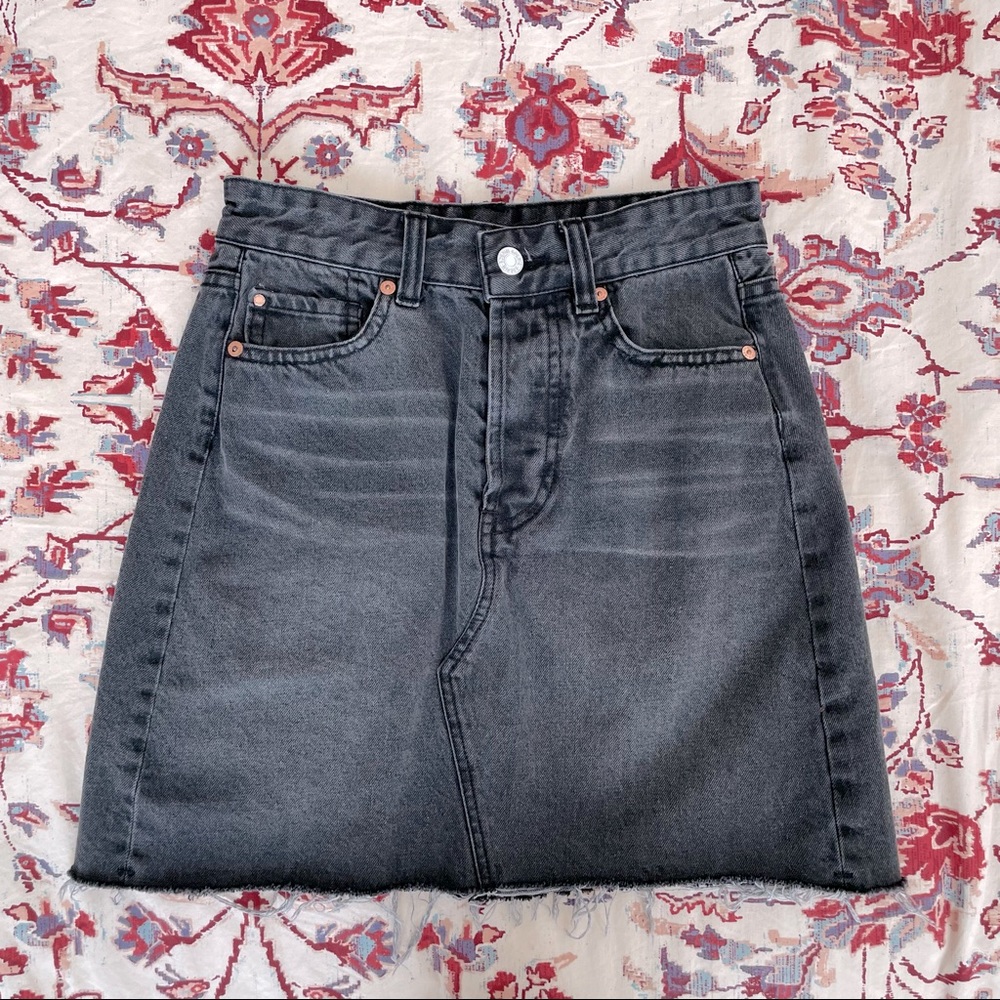 black denim skirt